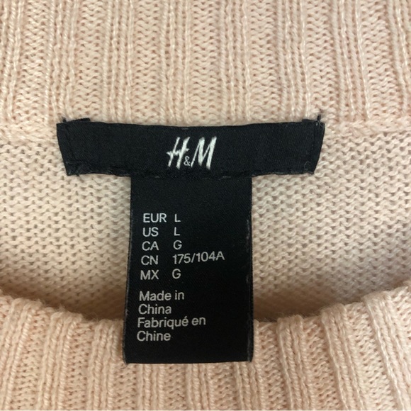 H&M Women’s Sweater Loose Fit Boxy Exterior Seams Wool Blend Soft Comfy - Picture 5 of 8